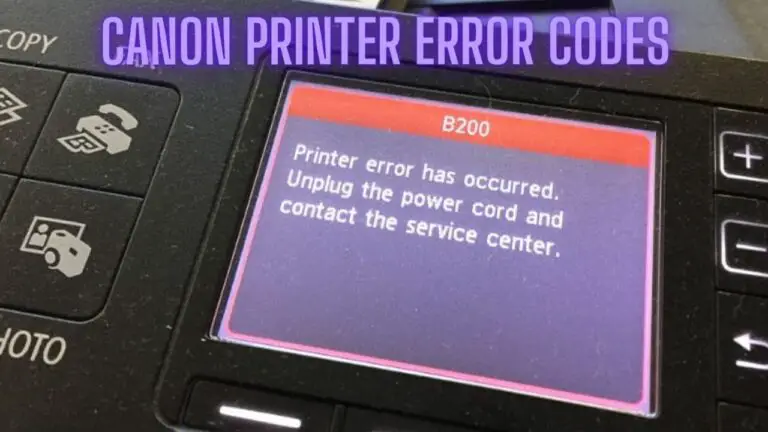 Understanding Canon Printer Error Codes: Troubleshooting Common Issues