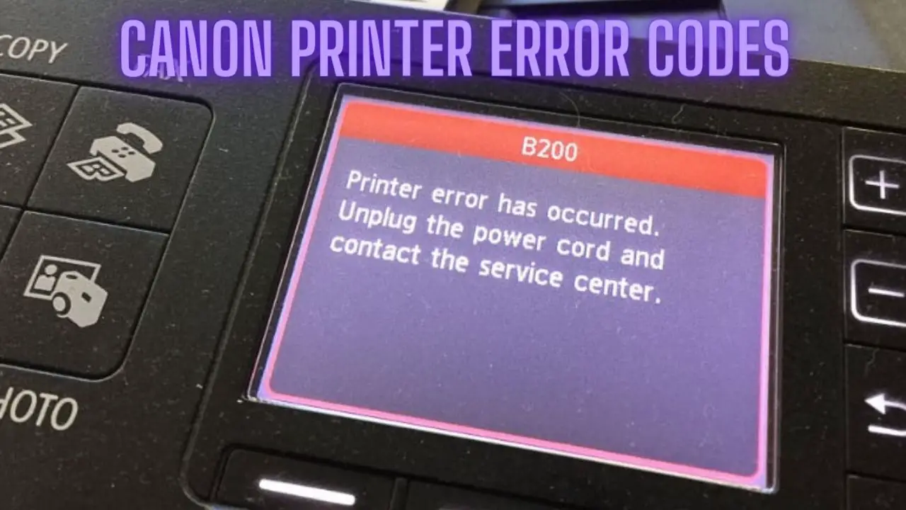 Canon Printer Error Codes