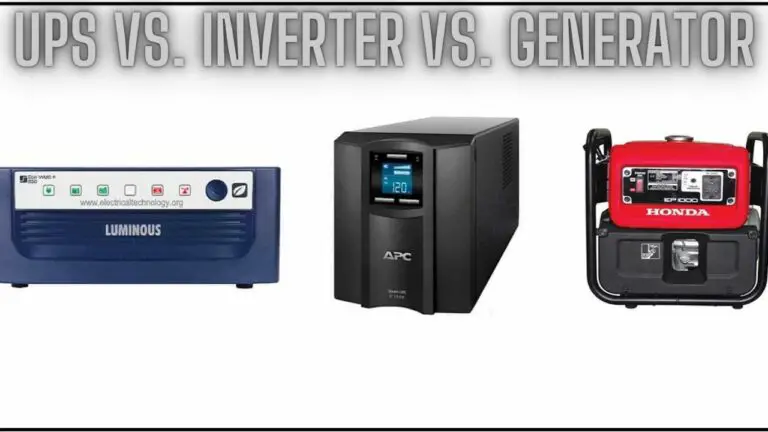 Uninterruptible Power Supply (UPS) vs. Inverter vs. Generator