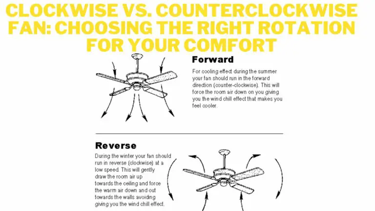 Clockwise vs. Counterclockwise Fan Choosing the Right Rotation for Your Comfort