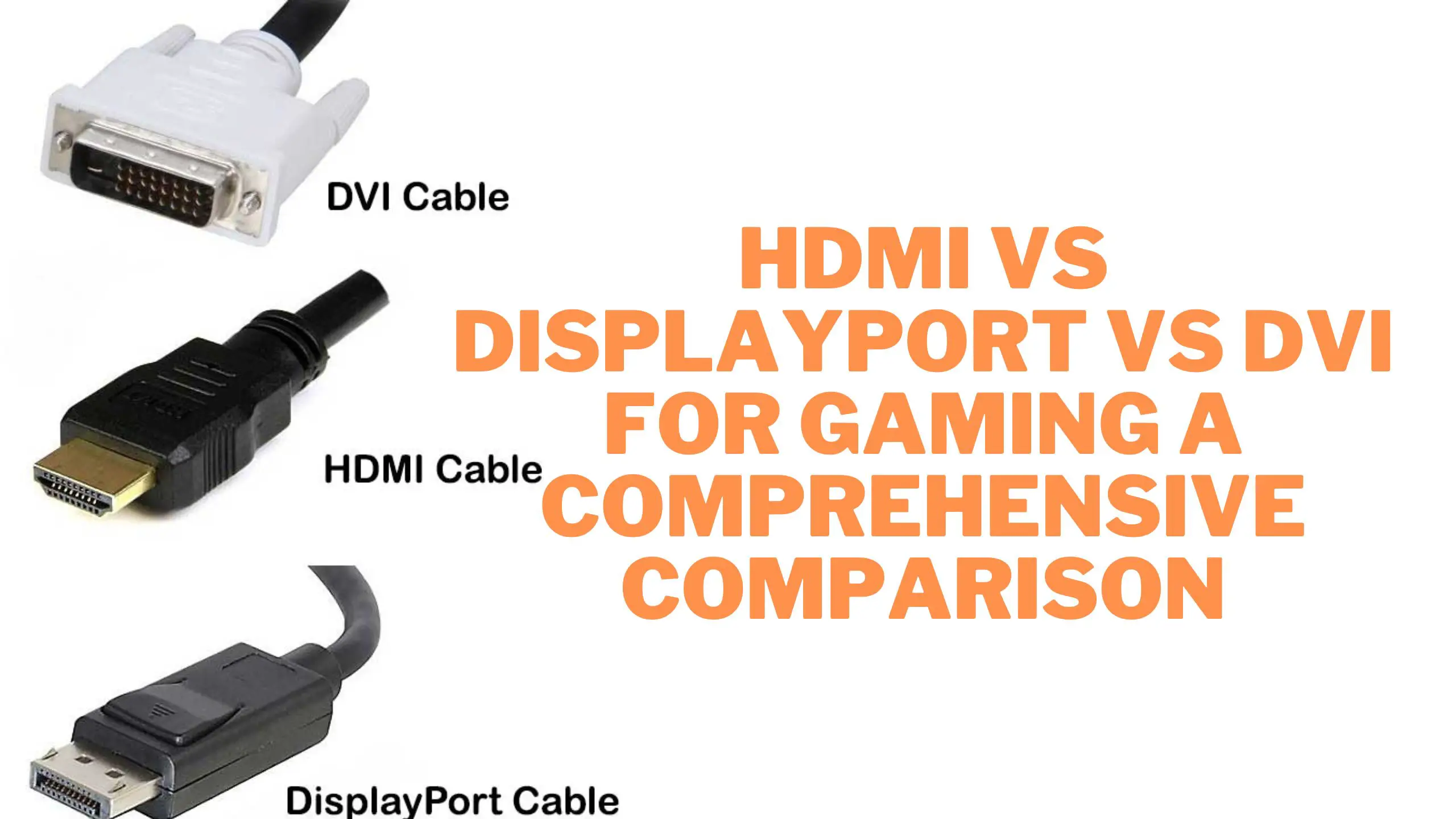 HDMI vs DisplayPort vs DVI for Gaming A Comprehensive Comparison
