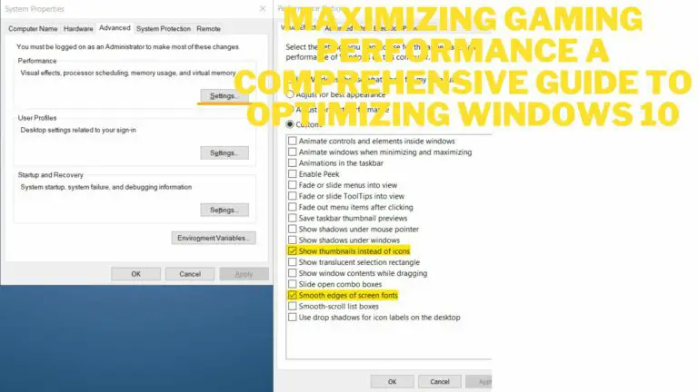 Maximizing Gaming Performance A Comprehensive Guide to Optimizing Windows 10